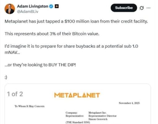 Metaplanet Secures $100 Million In New Funding: Is It Going To Buy The Dip?
