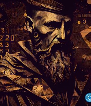 crypto-news-Nostradamus-front-view-portrait-numbers-and-graphics-background-dark-tones-sixties-retro.jpeg