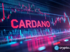 Cardano price drops 39% in a month as active addresses hit 4-month high