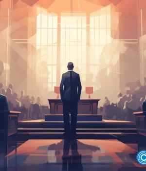 crypto-news-court-hearings-blurry-background-dark-tones-day-light-low-poly-style-v5.2.webp